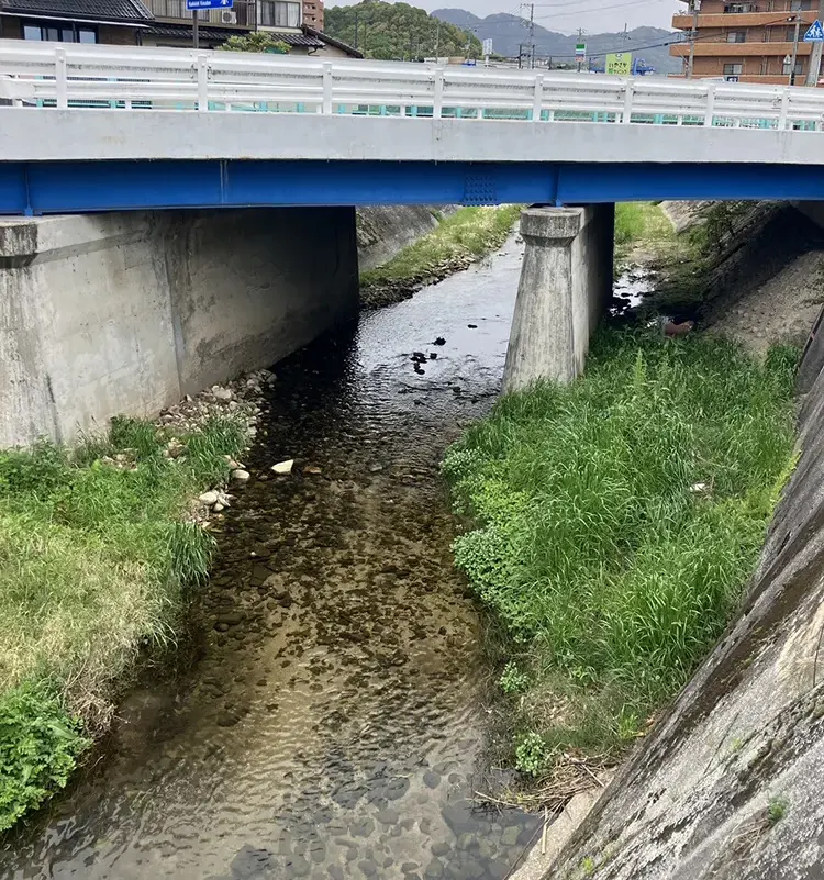 高低差のある河川からの給水イメージ